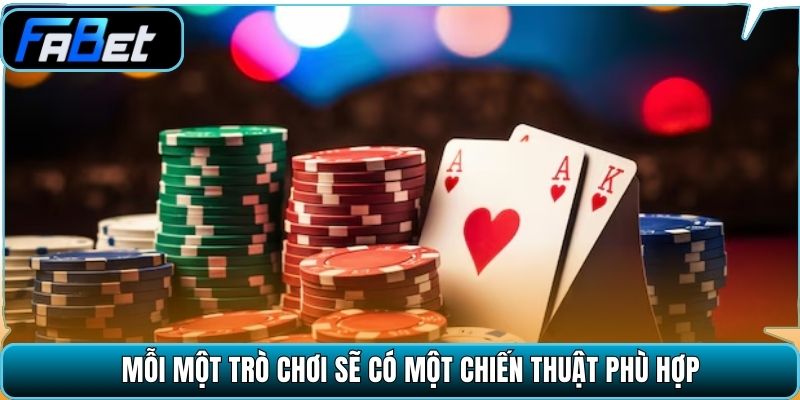 Mỗi một trò chơi sẽ có một chiến thuật phù hợp